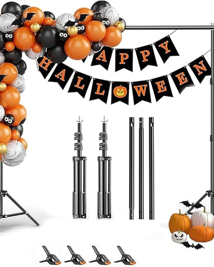 BEIYANG 6.5x6.5 FT Backdrop Stand, Adjustable Photo Background Stand Support kit with Carry Bag for Parties, Decoration, Wedding, Photo Video Studio Shooting