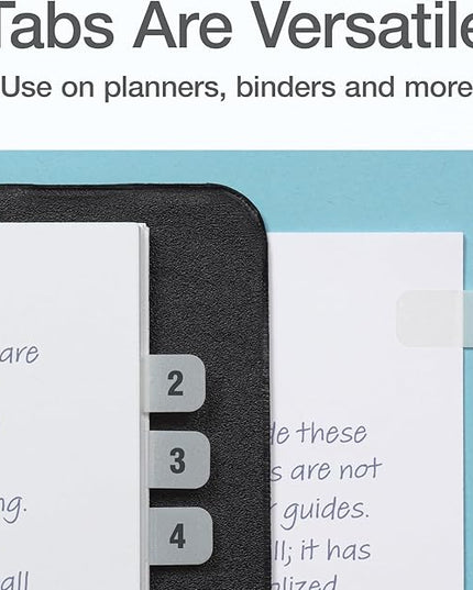 Redi-Tag Daily Adhesive Tabs, Preprinted Daily Tab, 12 Sets of 1-31 plus withBonus Blank Tabs, 7/17" x 1", Durable and Customizable Labels with Permanent Adhesive for Planners & Files, White (1006548)
