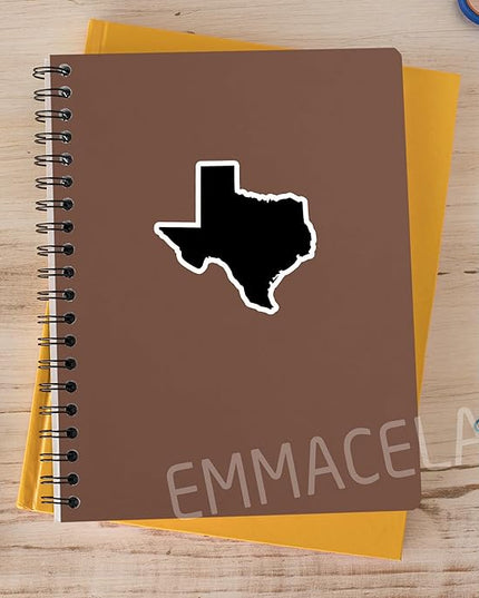 (3PCS) Texas State Map Stickers, US State Stickers - Waterproof Vinyl Decals for Tumblers, Water Bottles, Laptops, Books, Scrapbooks, Great for Texas Lovers 3 x 3 Inch