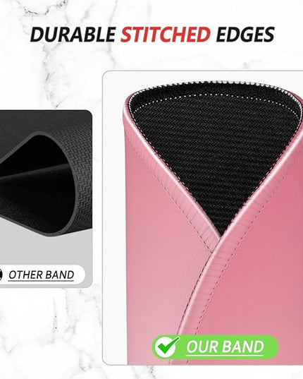 ITNRSIIET Mouse Pad Non-Slip Rubber Base Smooth Surface Stitched Edges Waterproof Durable Compatible with All Mice for Office & Gaming, Desk Accessory, Diameter 8.7 inch, Rose Gradient