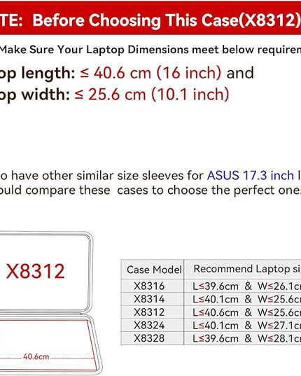 Smatree Hard EVA Protective Sleeve Case Compatible for 17.3 inch ASUS Vivobook 17 Laptop, for 17.3 inch ASUS Vivobook 17X 2024/2023 Laptop Waterproof Hard Case (X8312)