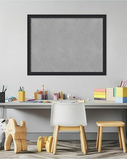 Amanti Art Black Framed Magnetic Board 20x26 Medium Vision Board for use with Magnets, 100% Metal Sheet to Display Items as Office Decor or for Home Organization in mudroom, Kitchen or Kids Room