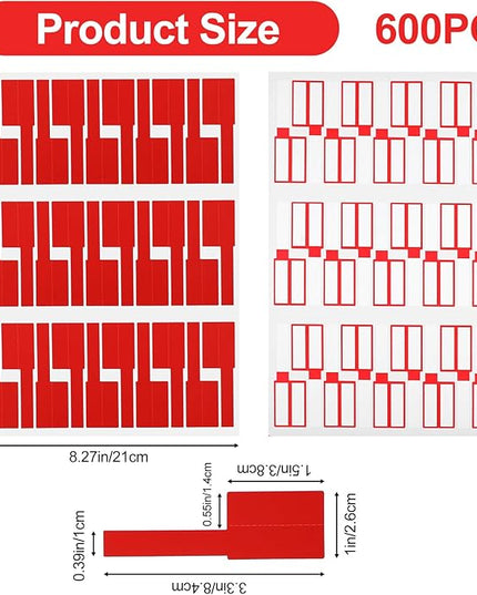 600 Pcs Ethernet Cable Labels,Cord Tags Labeling,Waterproof Cord Tags Labeling,Multicolor Wire Markers for Management,Self Adhesive for Laser Printer and Handwriting