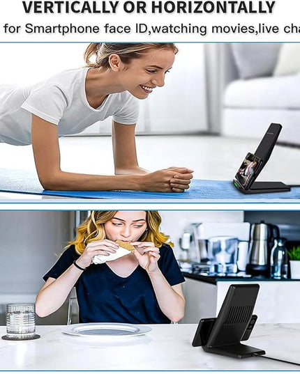 Wireless Charger Station,15W Desk Wireless Charging Stand 20W USB C Adapter for Apple iPhone 17 Pro/17/17/Air/16 Pro/16E/16 Plus/15/14/13,Samsung Galaxy S25/S24/S23/S22/Z Flip Fold/Note 20,Google etc