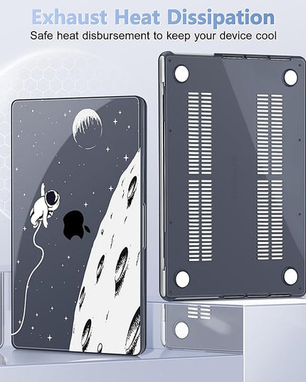 May Chen Case for MacBook Pro 14 inch, Models A2442 A2779 A2918 A2992 A3401 A3185 A3112 A3434, M1 M2 M3 M4 M5 Chip (2021-2025 Release), Plastic Hard Shell Case with Keyboard Cover, Astronaut Flight