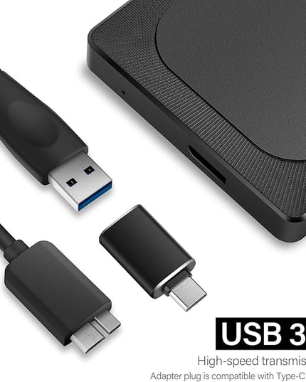 500GB External Hard Drive Ultra Slim Portable HDD-USB 3.0 for PC, Mac, Laptop, PS4, Xbox one,Xbox 360 HD-A4