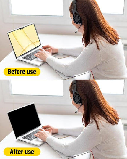 F FORITO Magnetic Laptop Privacy Screen 15.6 inch 16:9, 360° Anti Peeping Removable Anti Glare Blue Light Filter Compatible with All 15.6” 16:9 Laptops Portable Monitors