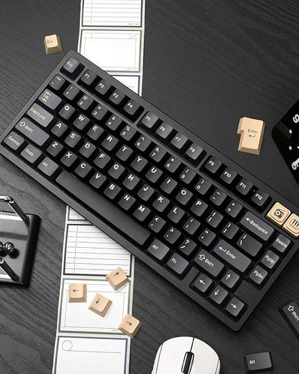 Sumgsn 173 Keys Doubleshot Keycaps Cherry Profile Apes Keycaps Set 7u Spacebar Fit for 61/64/87/104/108 Cherry Mx Switches ISO ANSI Layout Mechanical Keyboards Alice Keyboards