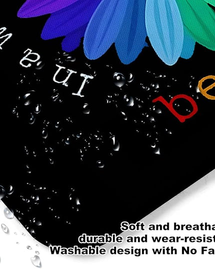 Colorful Flower Square Mouse Pad,Non-Slip Rubber Base Mouse Pad,Home Office Decoration Desktop Accessory,Laptop Mouse Pad for Office Laptops, 9.4x7.8x0.12inch.
