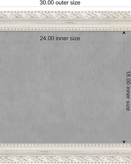 Amanti Art White Framed Magnetic Board 24x30 Medium Vision Board for use with Magnets, 100% Metal Sheet to Display Items as Office Decor or for Home Organization in mudroom, Kitchen or Kids Room