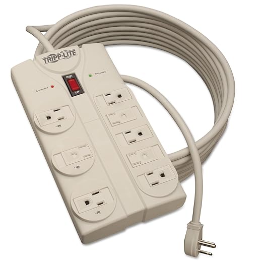 Tripp-Lite TLP825 TRIPP-LITE, Surge Protector, 8 Outlet, 25 Foot Cord, Rated for 1440 Joules, Built in 15 Amp Power Switch