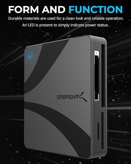 SABRENT USB-C Multi-Card Reader for CFexpress Type B, CFast 2.0, and microSD/SD Cards (CR-C4PM)
