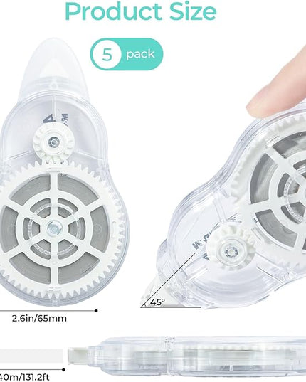 M&G 5 pack Correction Tape，131.2 Feet correction tape, Total 656FT/200M, Easy to Use Applicator for Instant Corrections, Office Products
