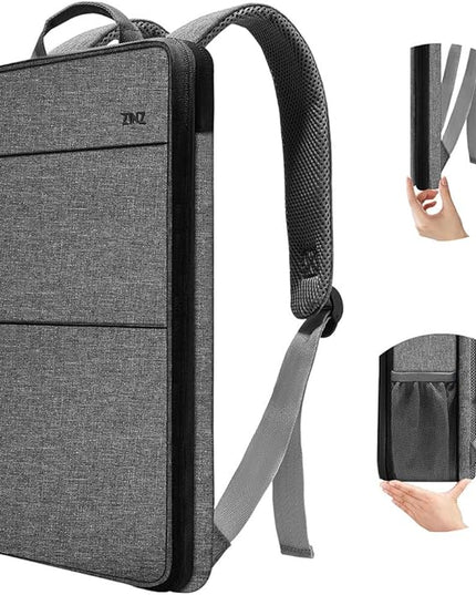 ZINZ Slim & Expandable Laptop Backpack Water Resistant Travel Backpack Compatible with MacBook Air/Pro 13-14 inch XPS 13 Surface 13.5" and Most 13-14 inch NoteBooks,G01BK01