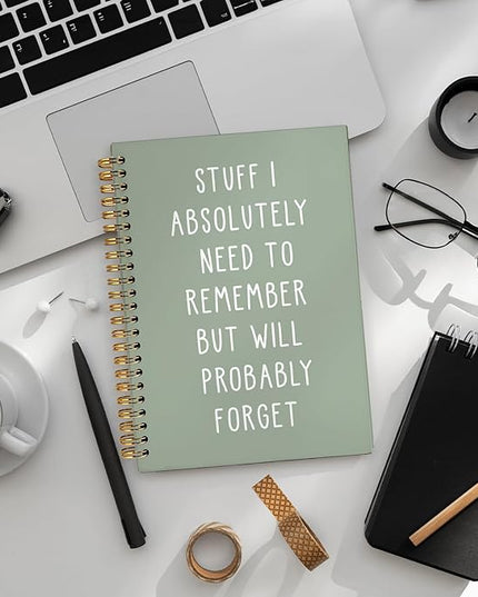 LIANGW Funny Notebooks Journal, Sarcastic Notebooks for Work, Funny Office Gifts for Coworkers, Funny Notebooks for Work, Office Humor Gifts, Black Hardcover Spiral Notebook 5.5x8.3 Inch(green)