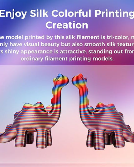 Sovol Silk PLA Filament Rotated Tri Color Co-Extrusion 1.75mm, Fast Change 3D Printer Filament 1kg/ 2.2lbs, Red Gold Blue 3 in 1 Coextrusion PLA Material +/-0.03mm