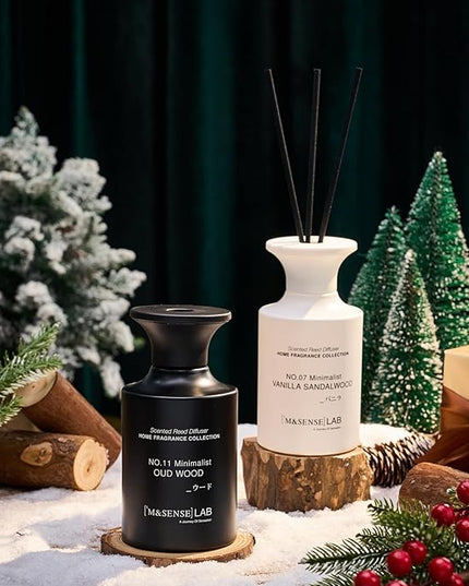 M&SENSE Reed Diffuser Set, 10.14 fl oz Large Reed Diffuser, Linen Breeze Scented with Natural Essential Oils, Long Lasting with 7 Sticks, Non-Toxic Home Fragrance Reed Diffuser for Bedroom, Bathroom