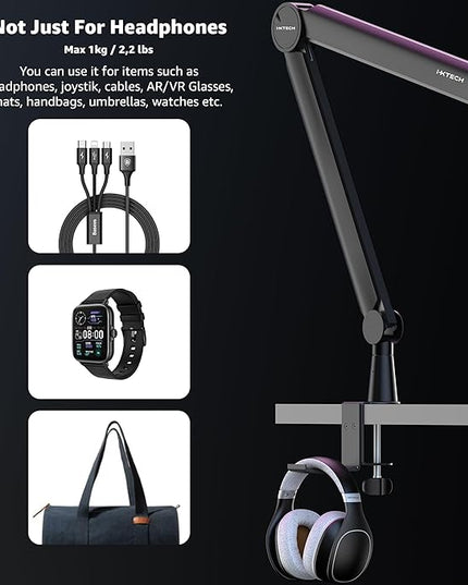 IXTECH Mic Arm Boom Arm 360° Rotatable Microphone Boom Arm Mic Boom Arm with Desk Mount, Fully Adjustable, for Podcast, Video, Gaming, Radio, Studio Recording, Sturdy and Universal VALIANT Pro