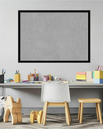 Amanti Art Black Framed Magnetic Board 21x29 Medium Vision Board for use with Magnets, 100% Metal Sheet to Display Items as Office Decor or for Home Organization in mudroom, Kitchen or Kids Room