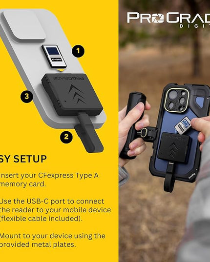ProGrade Digital CFexpress Type A Single-Slot Mobile Card Reader USB-C 3.2 Gen 2 (PGM12)