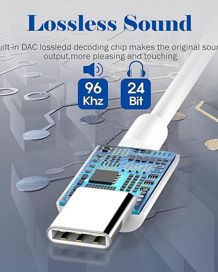 USB C to 3.5mm Headphone Jack Adapter for iPhone17/ iPhone 16/16 Pro/15/15 Pro/Pro Max/Plus, Type C Aux Audio Dongle Cable Cord Compatible with iPad, Samsung Galaxy S23/S23/S22/S21, MacBook（3 Pack）