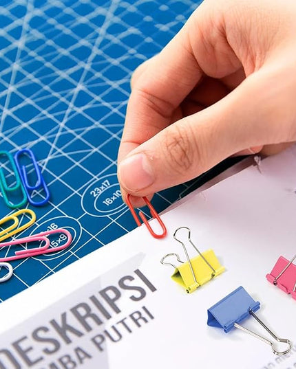 320PCS Paper Clips Binder Clips,Colored Paperclips and BinderClips Assorted Sizes(S/M/L),Colored Office Clips Set,Paper Clamps,Colorful Binder Clips for Office School Supplies Document Organizing
