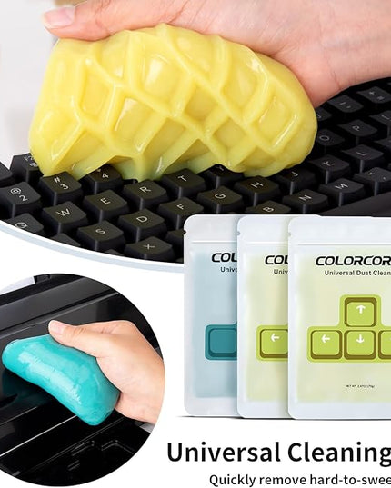 COLORCORAL Laptop Cleaning Kit Keyboard Cleaner Electronic Cleaning Product with 3pack Cleaning Gel, Computer Cleaning Brush Electronic Screen Cleaner for PC, Tablet, Phone, MacBook, Earbud, Car