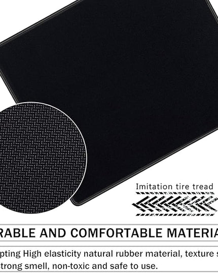 SaiTech IT 5 Pk Mouse Pad with Stitched Edges Mousepads Bulk Non-Slip Rubber Base, Waterproof Coating Mouse Pads for Computers, Laptop, Office & Home (9.84 x 8.27 Inch) - Black