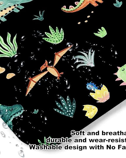 Cute Dinosaur Square Mouse Pad,Non-Slip Rubber Base Mouse Pad,Home Office Decoration Desktop Accessory, Laptop Mouse Pad for Office Laptops,9.4x7.8x0.12inch.