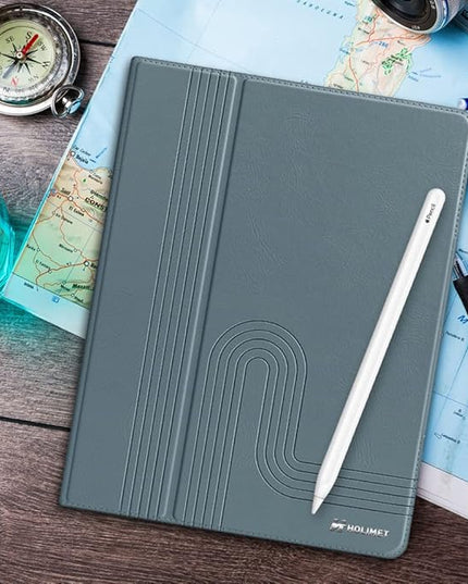 H HOLIMET Case for iPad Air 11 inch M3/M2 (2025/2024)/iPad Air 5th Generation 2022/iPad Air 4th Generation 2020 10.9" with Pencil Holder Soft Back Shockproof Protective Cover Vegan Leather