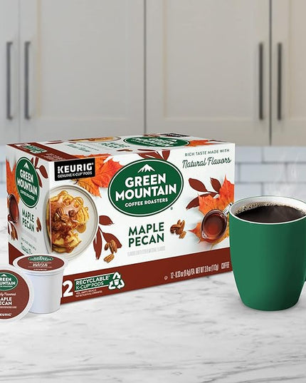 Green Mountain Coffee Roasters Maple Pecan, Single-Serve Keurig K-Cup Pods, Flavored Light Roast Coffee, 72 Count