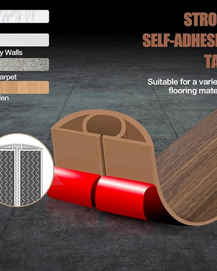 Floor Cord Cover Cable Cavity Self Adhesive Cord Hider Floor 10FT Floor Cable Management Power Cord Protector Floor Electric Cord Covers for Offices, Gym, Exhibitions (Misty Brown Wood, 1.18" x 20')