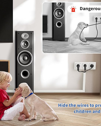 Extra-Long Paintable Cord Cover Hider for Wall Mounted TV - 6x 39.4in TTL 236in