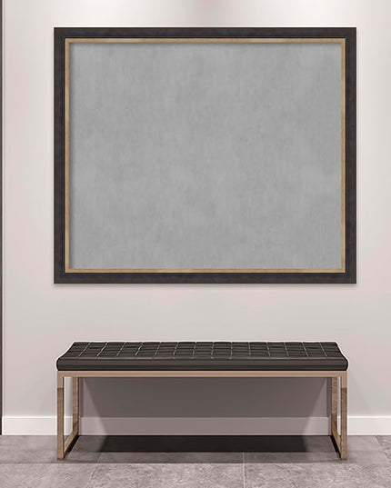 Amanti Art Black Framed Magnetic Board 45x53 Oversize Vision Board for use with Magnets, 100% Metal Sheet to Display Items as Office Decor or for Home Organization in mudroom, Kitchen or Kids Room