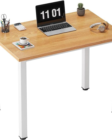 Need Computer Desk - 31.5 Inch Office Writing Work Study Kids Student Teacher Home Bedroom Table for Small Space, Teak