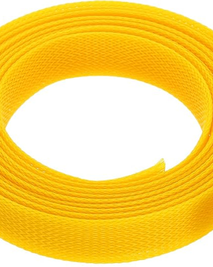 uxcell Expandable Sleeving,1 3/16-inch 10ft Cable Sleeve, Yellow