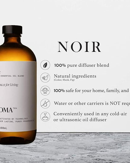 Aromatech Noir Aroma Essential Oil Blend: Hotel Inspired Aromatherapy with for Ultrasonic Diffusers & Nebulizers - 16.9 fl oz, 500 mL