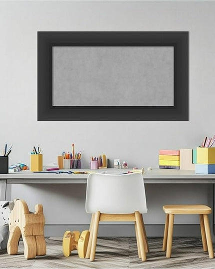 Amanti Art Black Framed Magnetic Board 17x29 Small Vision Board for use with Magnets, 100% Metal Sheet to Display Items as Office Decor or for Home Organization in mudroom, Kitchen or Kids Room