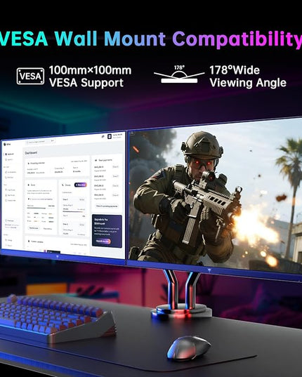 KTC 24.5 Inch 300Hz Gaming Monitor, FHD 1080P 240Hz Fast IPS Monitor, HDR, FreeSync, DisplayPort x1 HDMI x2, 119% sRGB, Height/Pivot/Tilt Adjustment, VESA Support, H25Y7