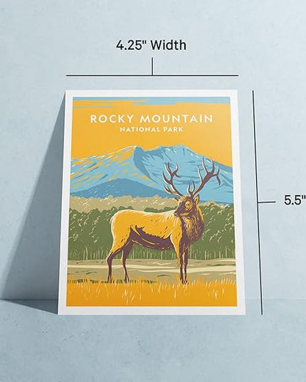Twigs Paper - Assorted Outdoor National Parks Greeting Cards - Stationery Cards with Envelopes - Thank You and Blank Note Cards -Greeting Cards for All Occasions - Made in USA (5.5 x 4.25, Set of 12)
