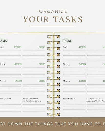 The ADHD Planner - Undated Daily/Weekly Schedule Organizer Journal - Habit Tracker Record Emotions & Mood - Academic Goals - Structure & Focus for Adults (Spiral) (Green)
