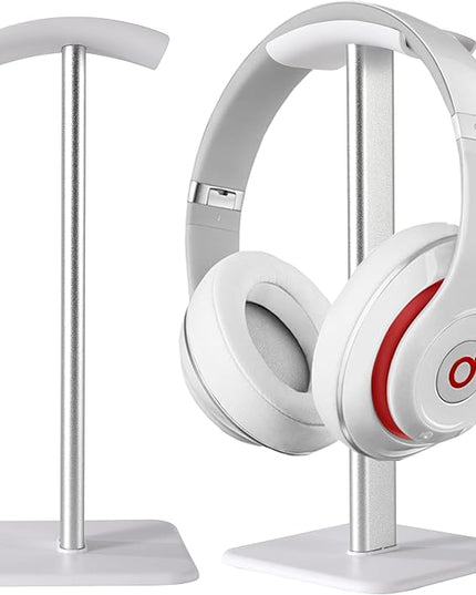 Sleek Modern Headphone Stand for Desk - Easy Assembly & Disassembly - Exquisite Craftsmanship Headset Holder for All Type PC Wireless Gaming Headset (White)