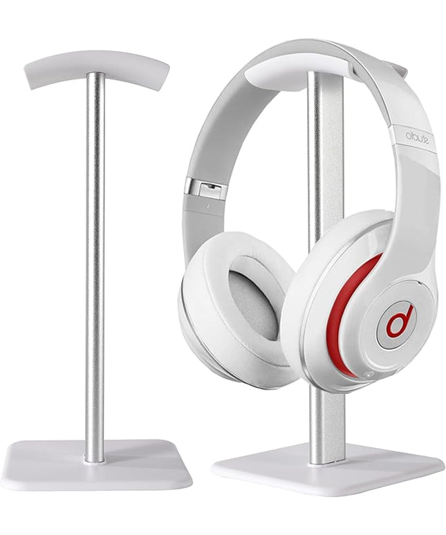 Sleek Modern Headphone Stand for Desk - Easy Assembly & Disassembly - Exquisite Craftsmanship Headset Holder for All Type PC Wireless Gaming Headset (White)