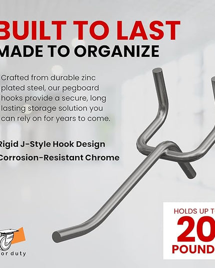 200 Pack PEG Board Pegboard Shelving Hooks 2" Length Wholesale Lot PEG Hooks