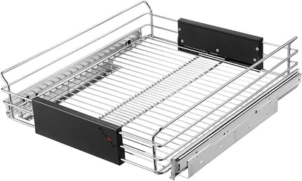 STORKING Expandable Pull Out Cabinet Organizer, Slide Out Drawers for Kitchen Cabinets, Heavy Duty Storage Drawers, Chrome Plated Cabinet Wire Shelf, Adjustable Width 12.5~20.2" W x 17.3" D