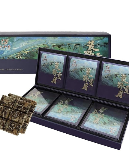 Organic White Tea Cake - White Organic Tea 6 Boxes Gift Set Cakes - 2023 Harvest Hand Picked, 6.34oz / 180g Chinese Fujian Ancient Gongmei Tree Premium Gifts for Home, Office,Camping Drinking