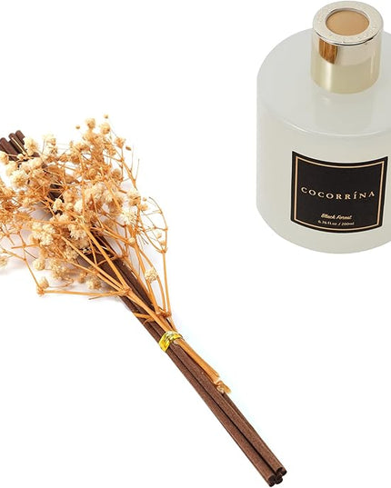 Cocorrína Reed Diffuser Sets, 6.7 fl oz. Black Forest Diffuser with Sticks Home Fragrance Reed Diffuser for Bathroom Shelf Decor