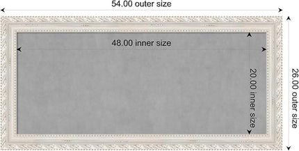 Amanti Art White Framed Magnetic Board 26x54 Oversize Vision Board for use with Magnets, 100% Metal Sheet to Display Items as Office Decor or for Home Organization in mudroom, Kitchen or Kids Room