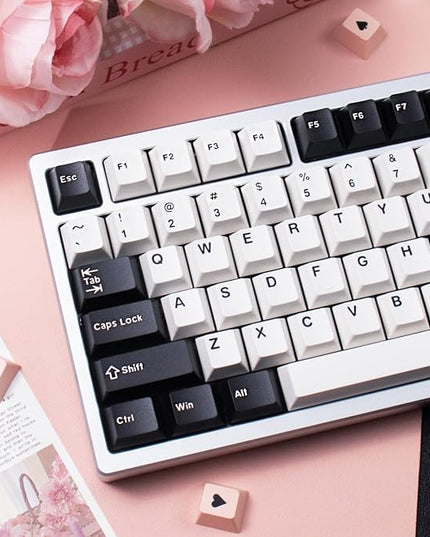 Sumgsn Olivia Keycaps 163 Keys Cherry Profile Doubleshto Keycap Set Fit for Alice Keyboard 61/64/87/104/108 Cherry Mx Switches ISO ANSI Layout Alice Keyboard Mechanical Keyboards