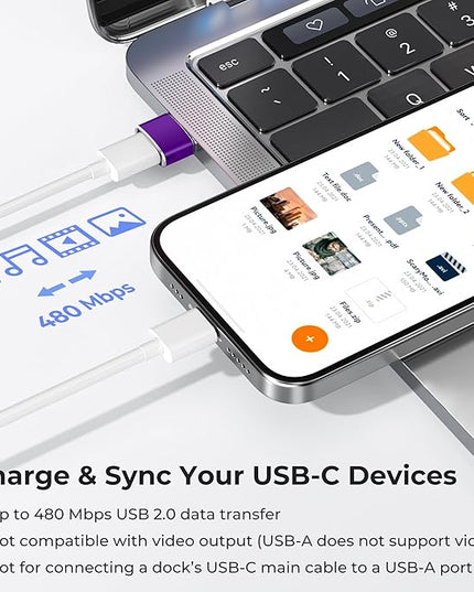 Basesailor USB to USB C Adapter 3 Pack,Type C Female to USB A Male Cable Converter for Apple Watch iWatch Series 7 8,iPhone 15 14 13 11 Max Pro,iPad 10 9,Air 4 5 Mini 6,Samsung Galaxy S23 S22 S21,OTG